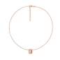 Fashionably Silver Essentials Rose Gold Plated Short Necklace-